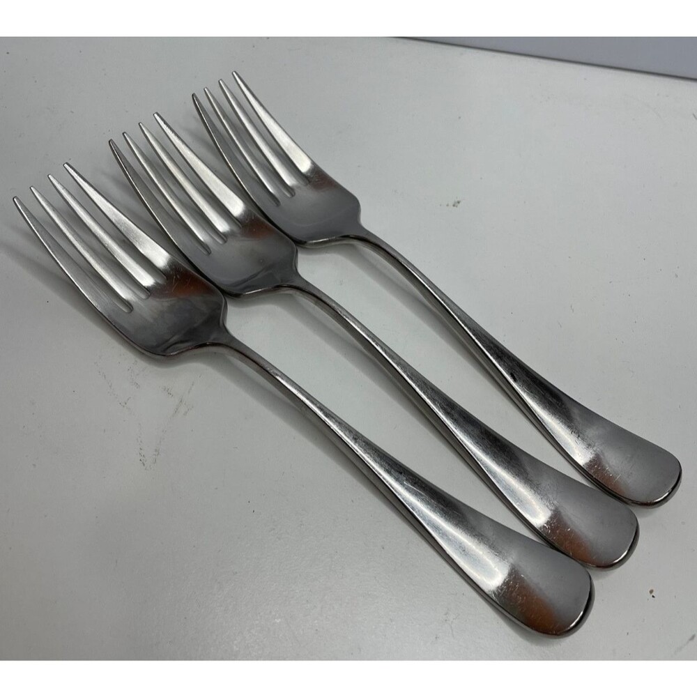 Set Of 3 Yamazaki HAFNIA DINNER FORKS Satin Stainless Steel Japan 7 3/8" .